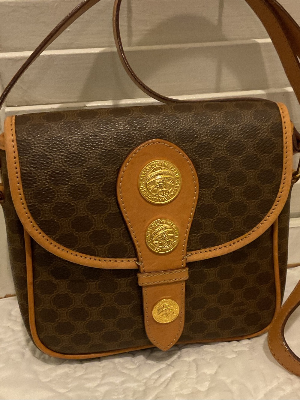 Celine Macadam Medallion Vintage Crossbody